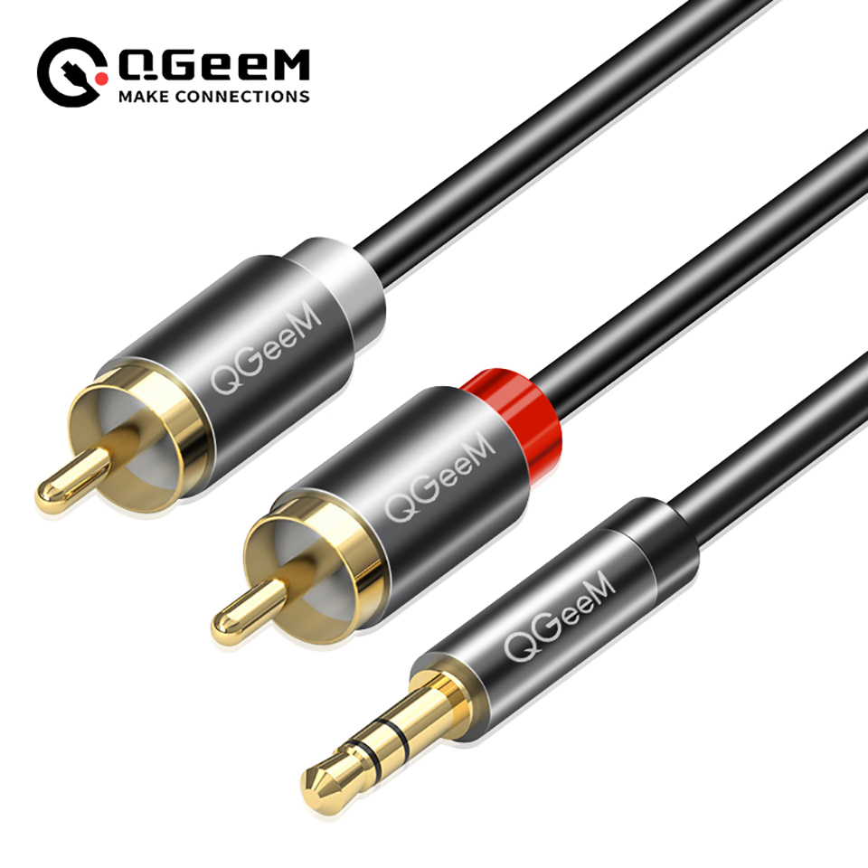 Genius Home Cinema - QGeeM RCA كابل 2RCA إلى 3.5