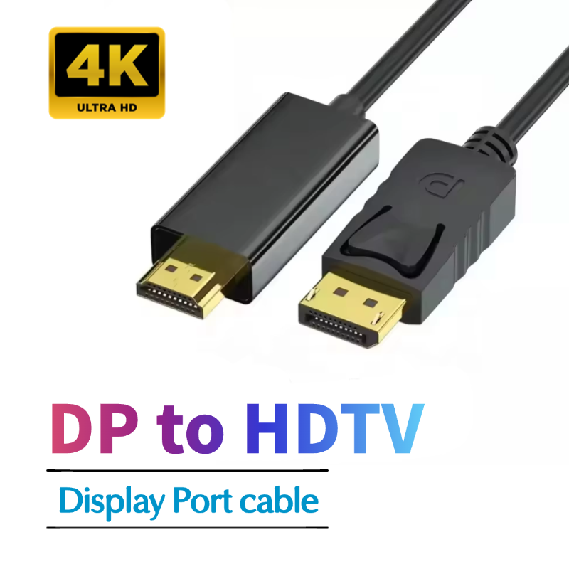 Home Cinema Projector 4K - Displayport DP إلى HDTV كابل 4K