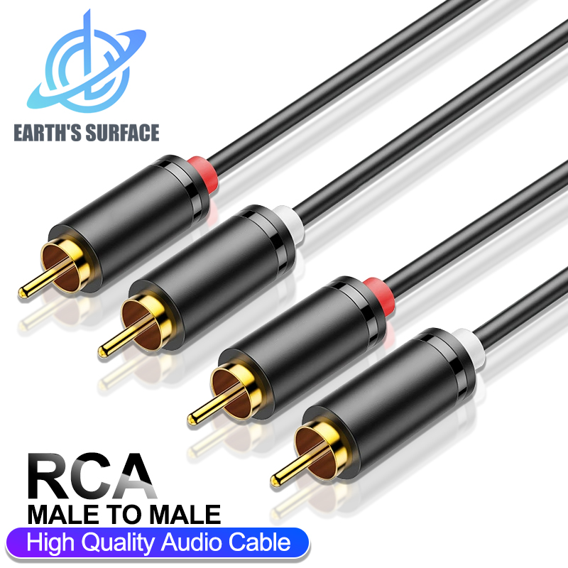 Genius Home Cinema - HIFI ستيريو كابل RCA 2RCA إلى