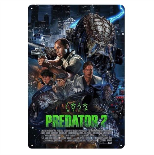 Home Cinema Decor - لافتة قصدير معدنية لملصق فيلم Predator