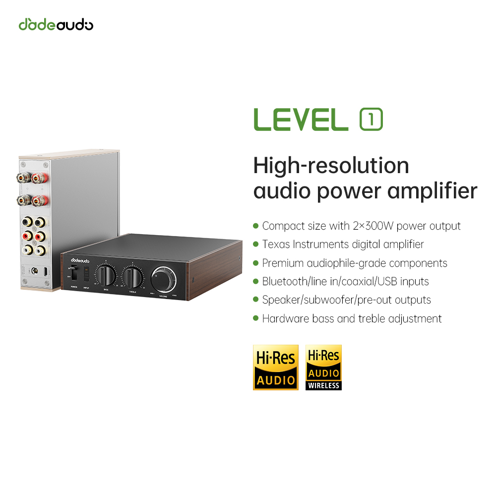 Genius Home Cinema - مضخم صوت JadeAudio Level 1 للمكتب