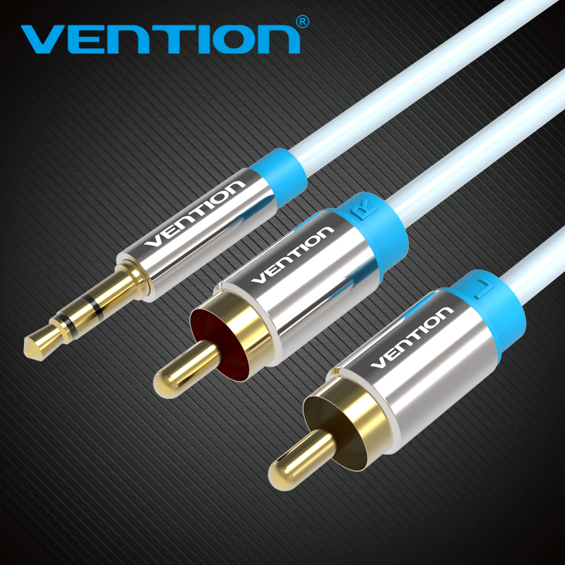 Genius Home Cinema - Vention كابل RCA 3.5 إلى 2rca