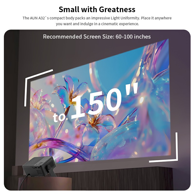جهاز عرض أندرويد AUN A32 Pro M - مراجعة Home Cinema Led Projector وسعره