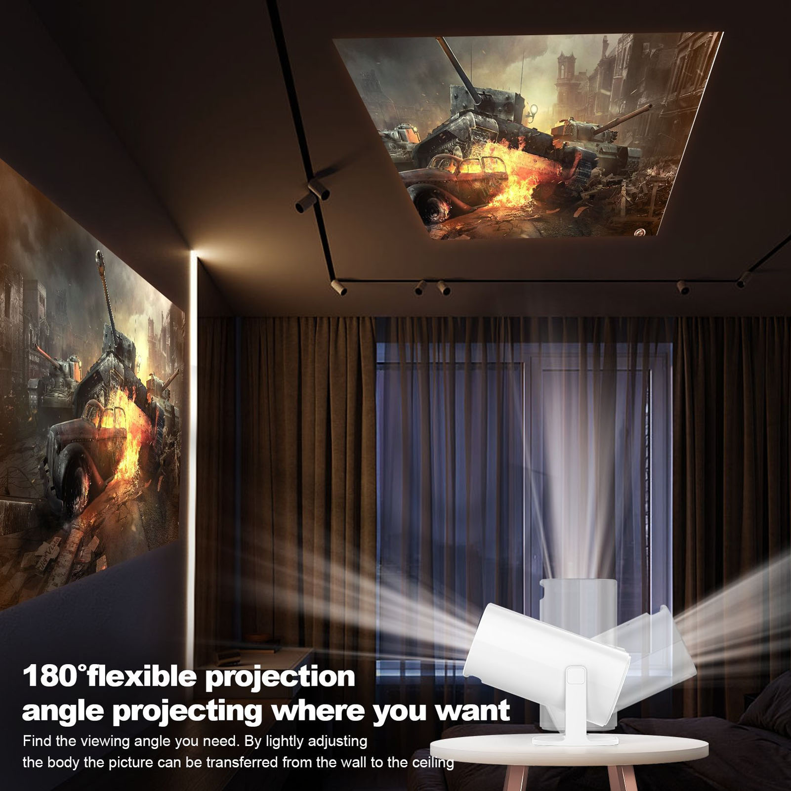 جهاز عرض LED بدقة 4K طراز P30  - مراجعة Home Cinema Led Projector وسعره