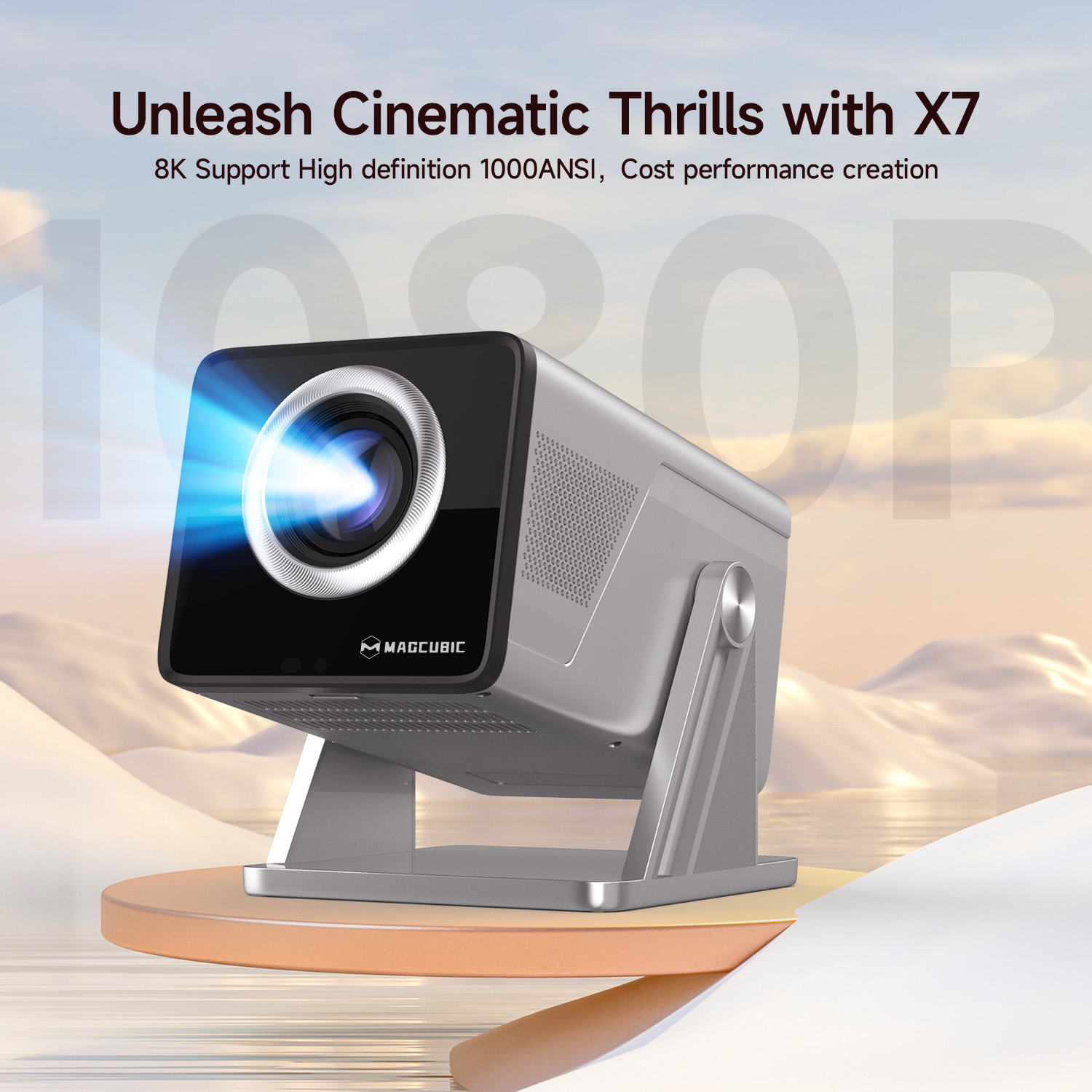 جهاز عرض Magcubic 8K HD 1080P  - مراجعة Home Cinema Led Projector وسعره