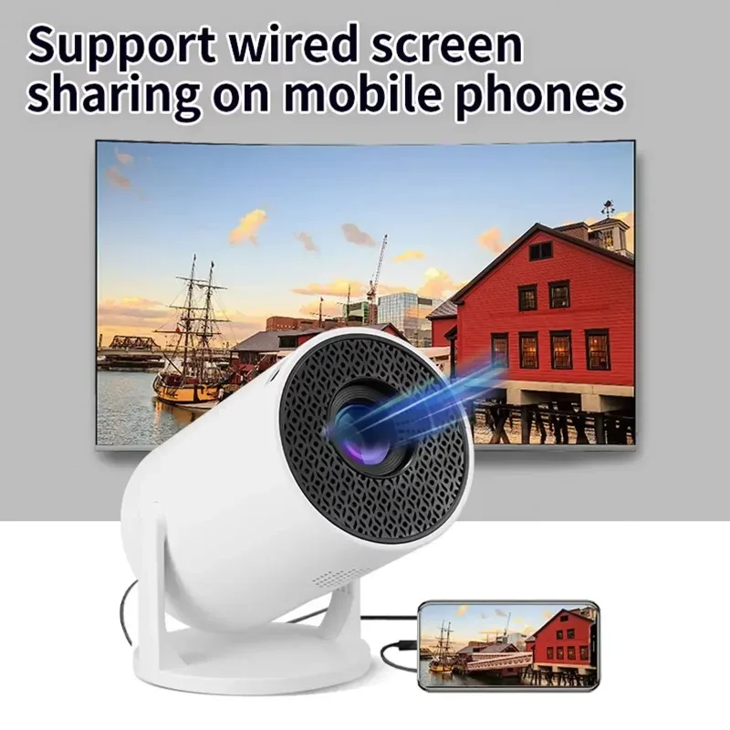 جهاز عرض صغير جديد HY300 بدقة  - مراجعة Home Cinema Projector 4K وسعره