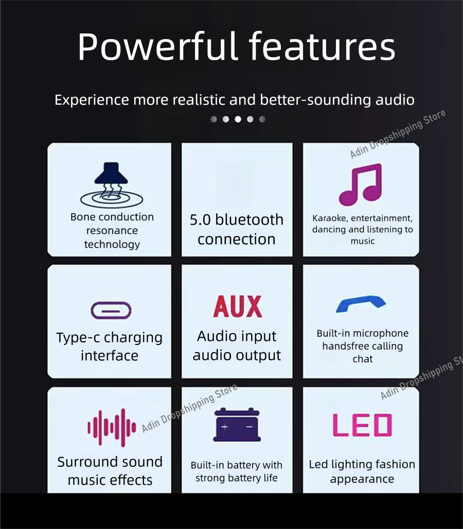Adin 26 واط الاهتزاز سمّاعات ب - مراجعة Soundbar Bluetooth Home وسعره