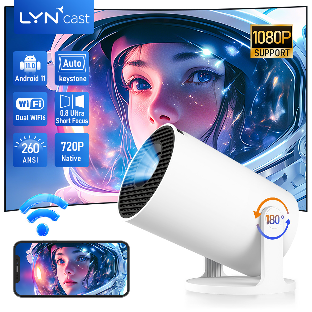جهاز عرض LynCast X1BQ بدقة 4K، - مراجعة Home Cinema Led Projector وسعره