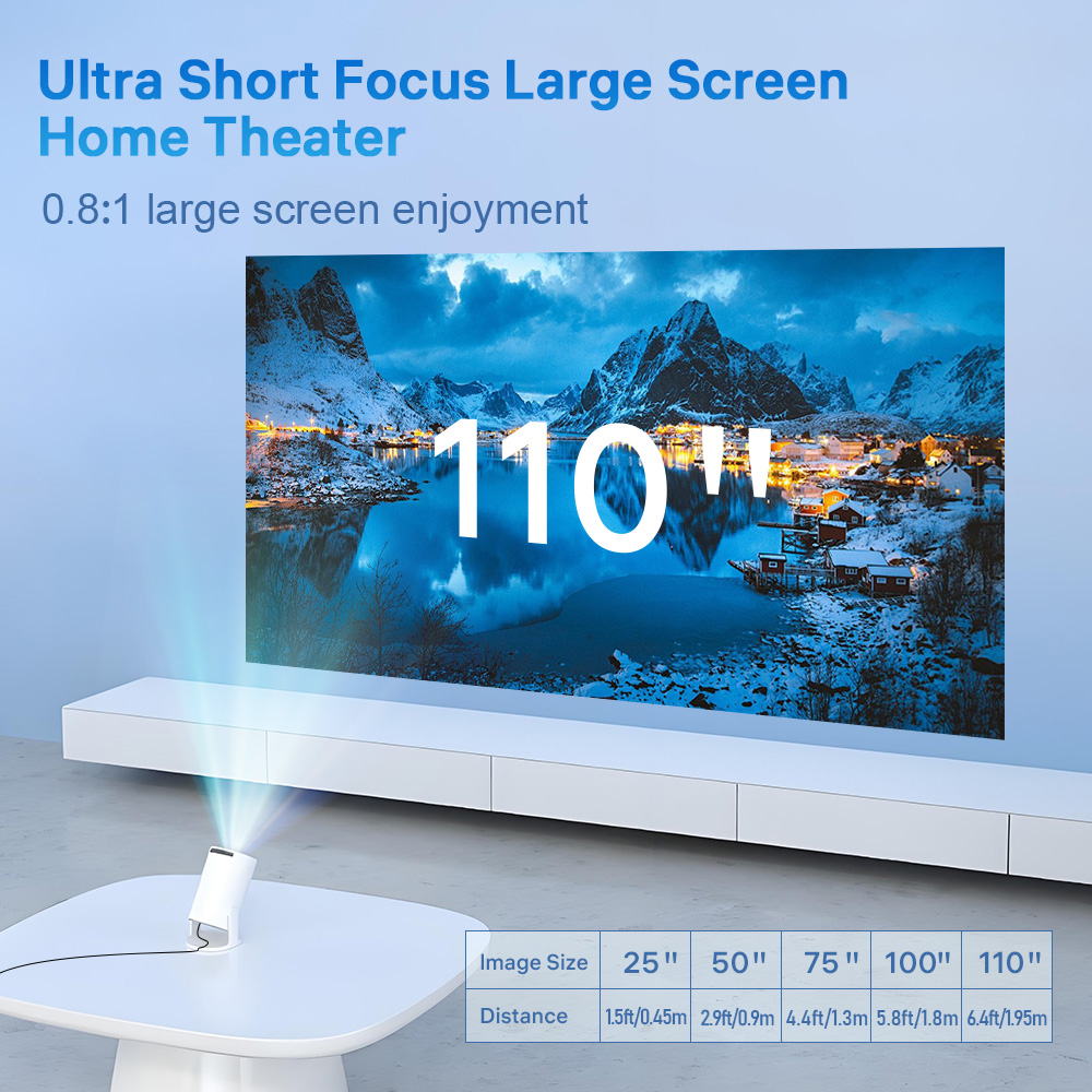 جهاز عرض LynCast X1BQ بدقة 4K، - مراجعة Home Cinema Led Projector وسعره