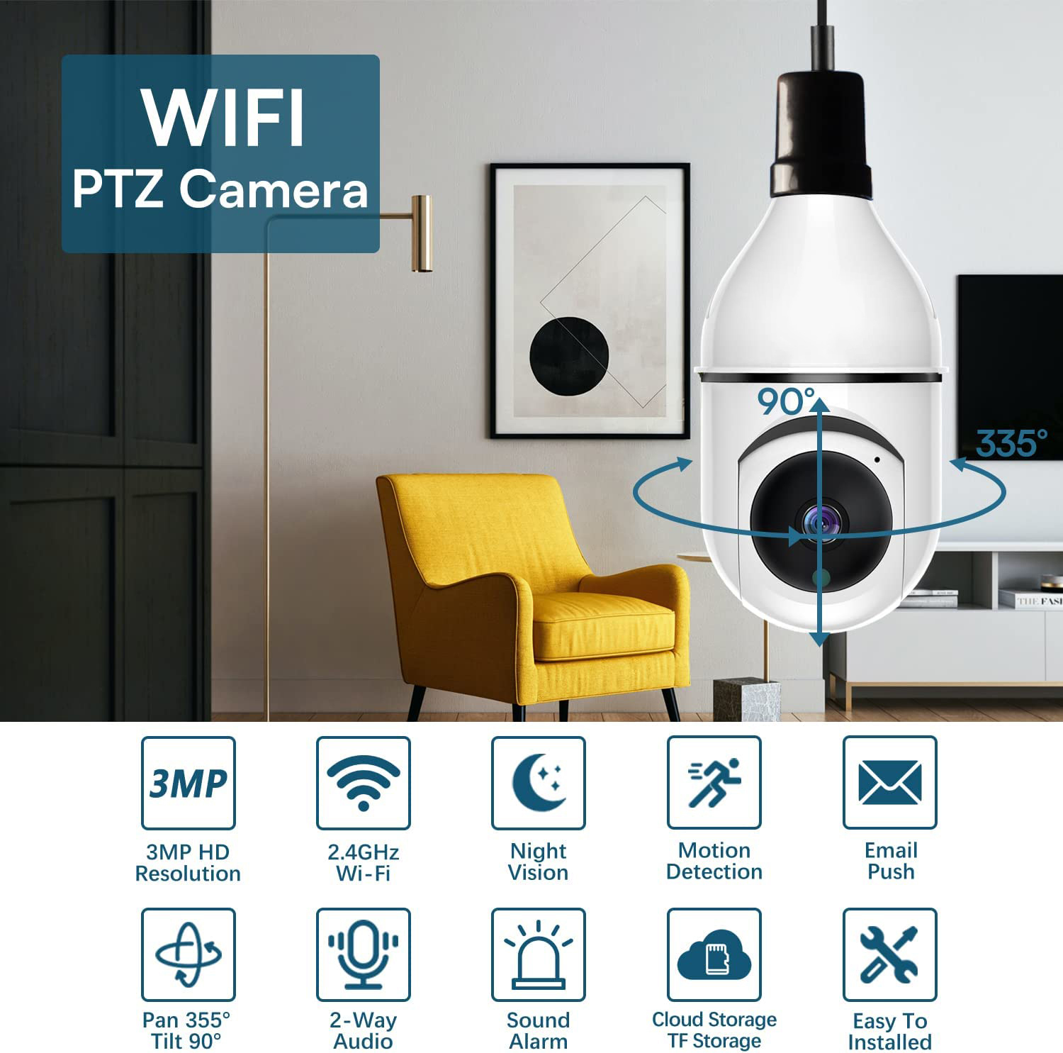 كاميرا مصباح ذكية E27 لاسلكية  - مراجعة Home Cinema Sony وسعره