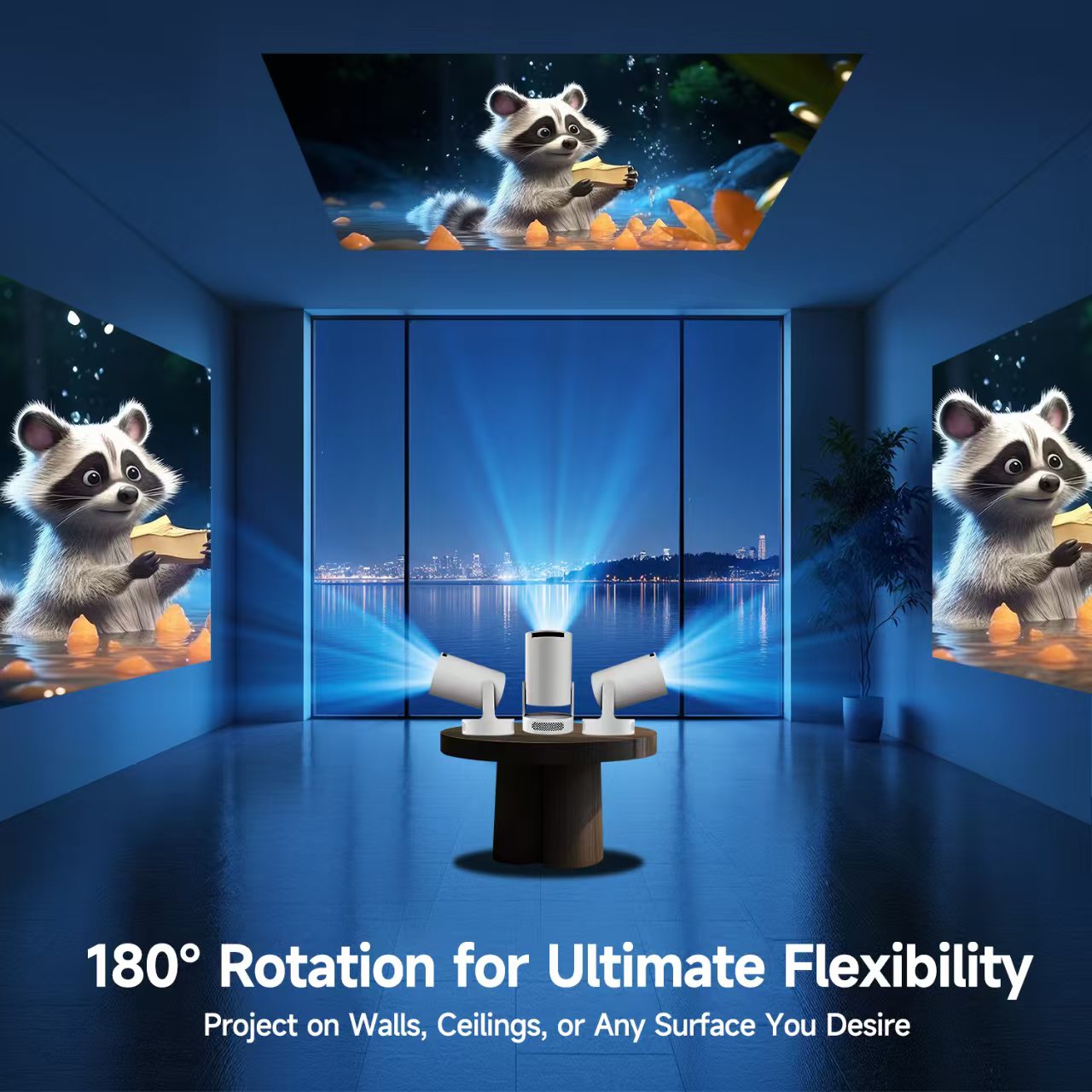 جهاز عرض محمول صغير HY300 بنظا - مراجعة Home Cinema Led Projector وسعره