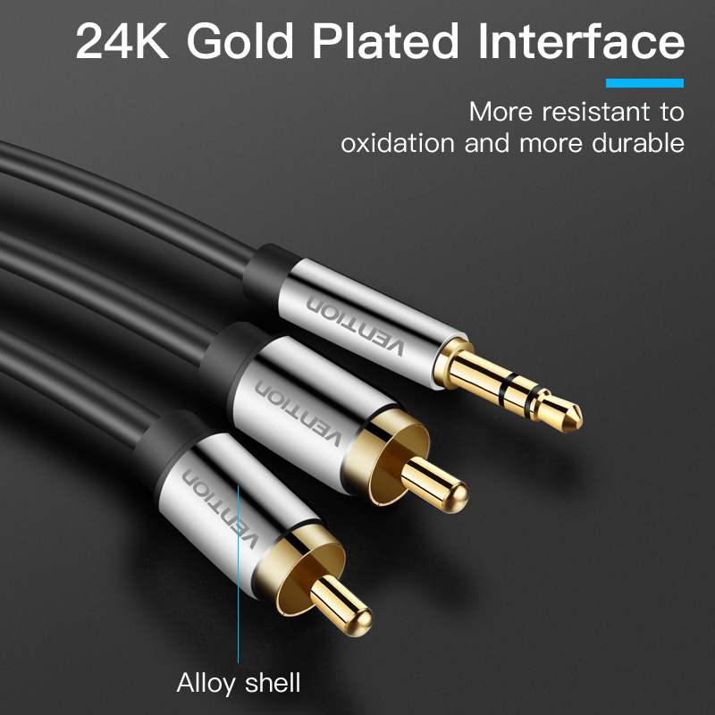 Vention كابل RCA 3.5 إلى 2rca  - مراجعة Genius Home Cinema وسعره